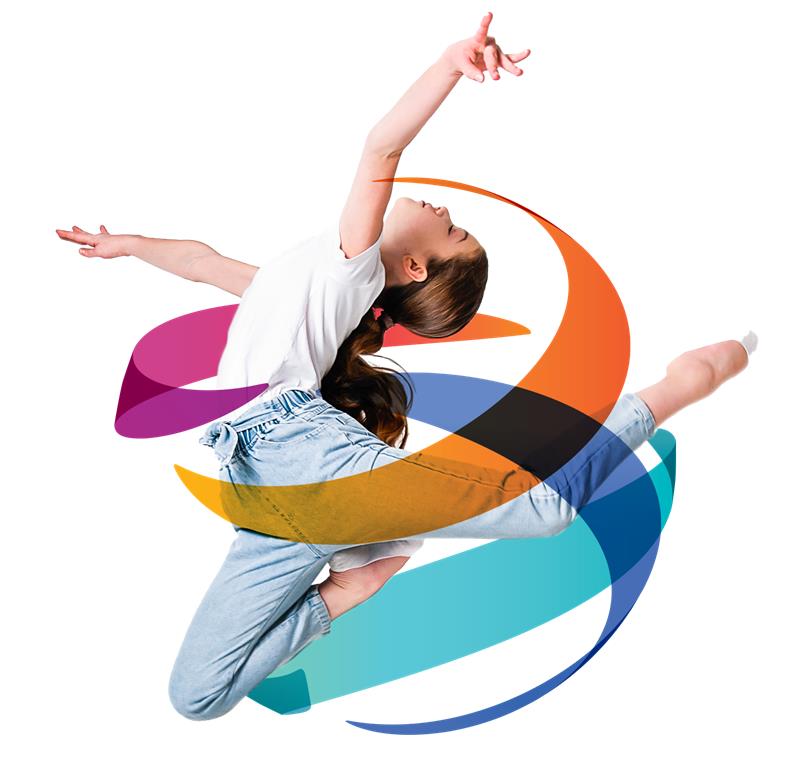A Dancer with logo and clear background